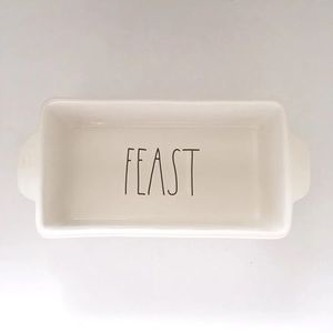 Rae Dunn Feast Thanksgiving Loaf Pan